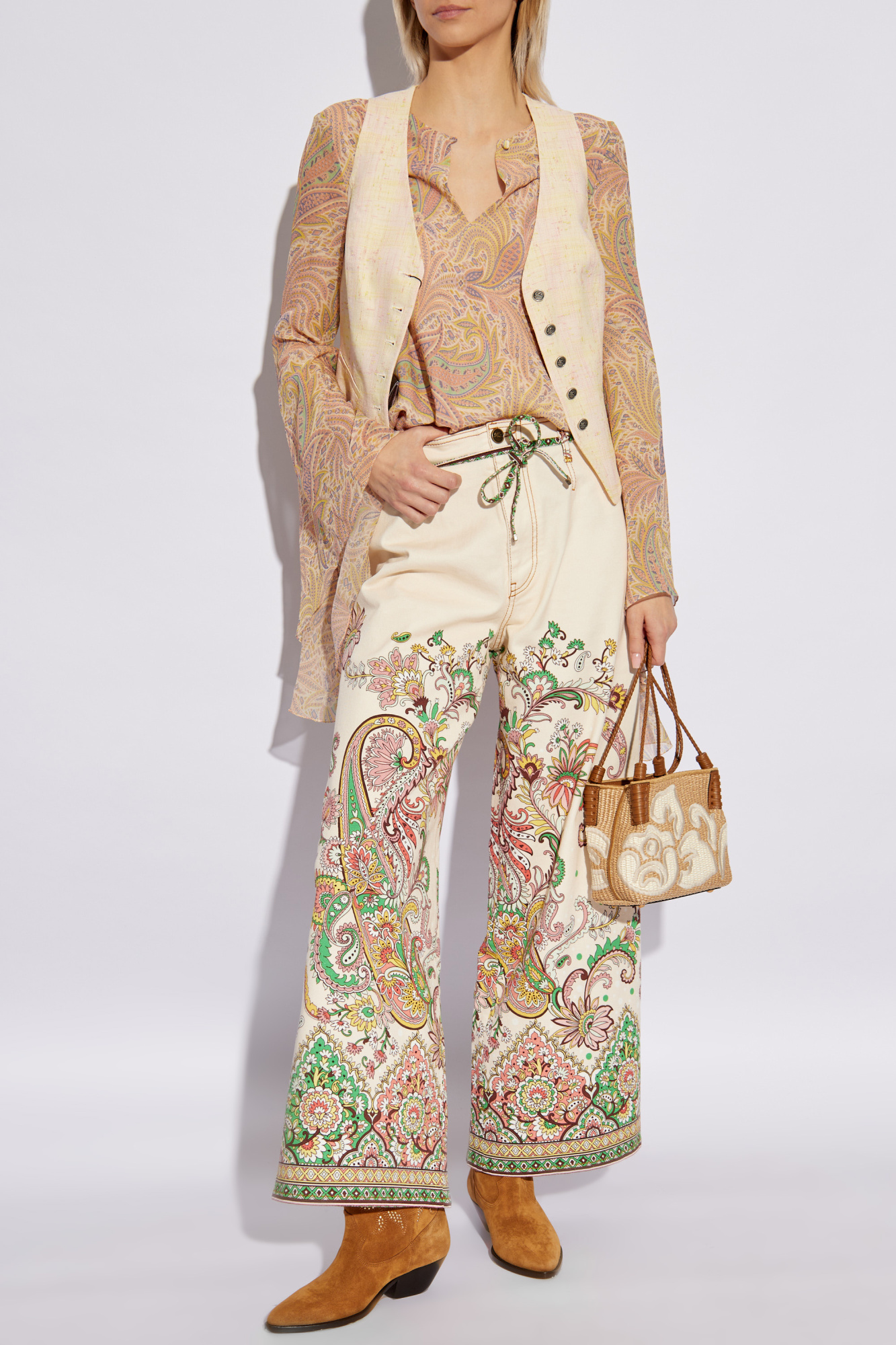 Multicolour Jeans with colorful print Etro - Vitkac AS